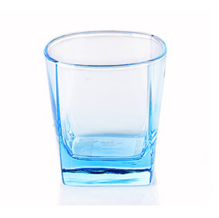 精美杯子8*8.8cm玻璃杯 漱口杯 蓝色（单位：个）
