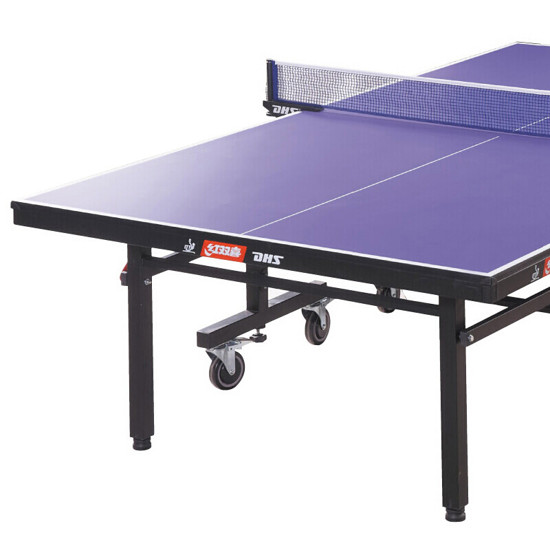 红双喜(DHS)乒乓球台折叠移动式专业比赛乒乓球桌T1223(含高档网架、乒乓拍、乒乓球)