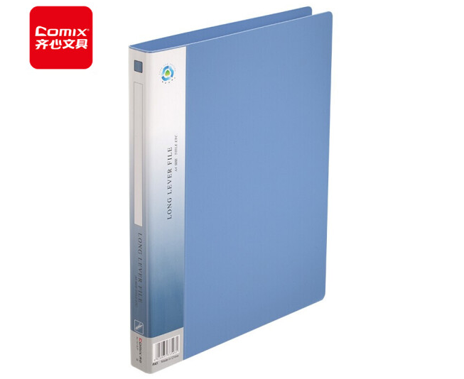 齐心(Comix) 单强力夹+插页 A4文件夹 资料夹 蓝色 A602