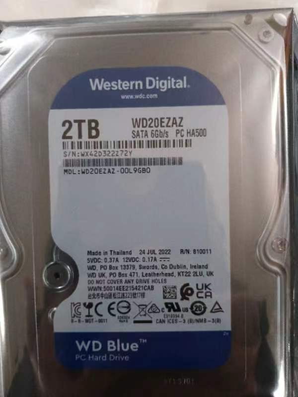 西部数据(Western Digital)蓝盘 2TB SATA6Gb/s 台式机械硬盘(