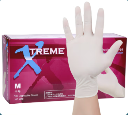 爱马斯（AMMEX)） 乳胶手套 100只/盒 （单位：盒）