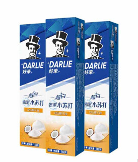 好来（DARLIE）超白·密泡小苏打牙膏190g*3支