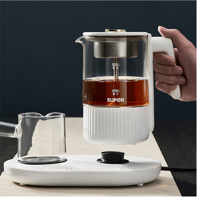 苏泊尔（SUPOR）煮茶器煮茶壶套装  蒸汽喷淋式蒸茶壶养生壶电水壶热水壶烧水壶茶具黑茶0