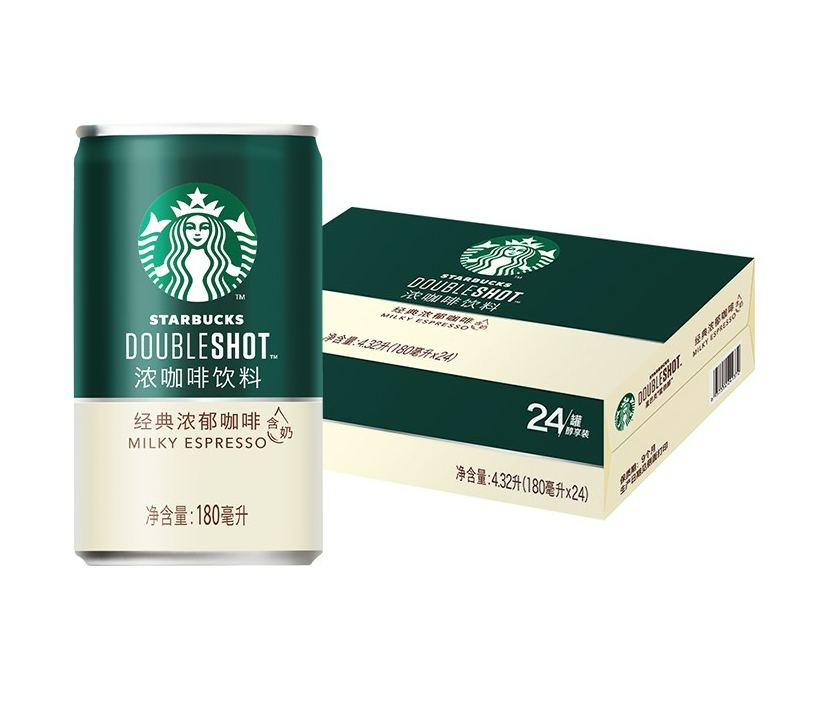星巴克（Starbucks）星倍醇 经典浓郁180ml*24罐 浓咖啡饮料(新老包装随机发货)