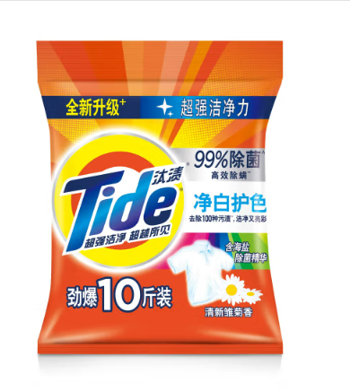汰渍（Tide） 净白去渍无磷洗衣粉(柠檬清新型) 260g/袋