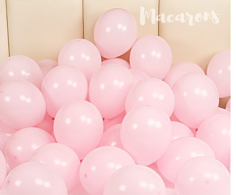 京惠思创生日表白装饰亚光加厚气球婚房布置气球马卡龙粉色100/只