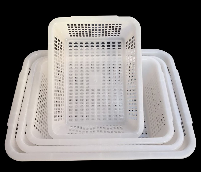 创新 塑料篮子 加厚长方形沥水筐  水果蔬菜框子50*40（单位：个）