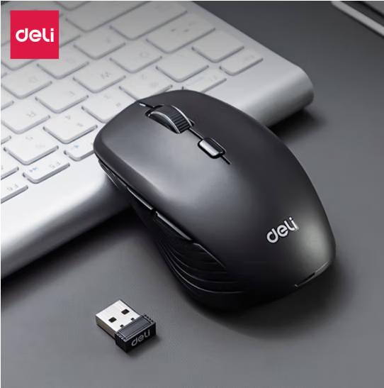 得力（deli） 游戏笔记本USB鼠标 LN220-B无线多功能鼠标(黑)(个)