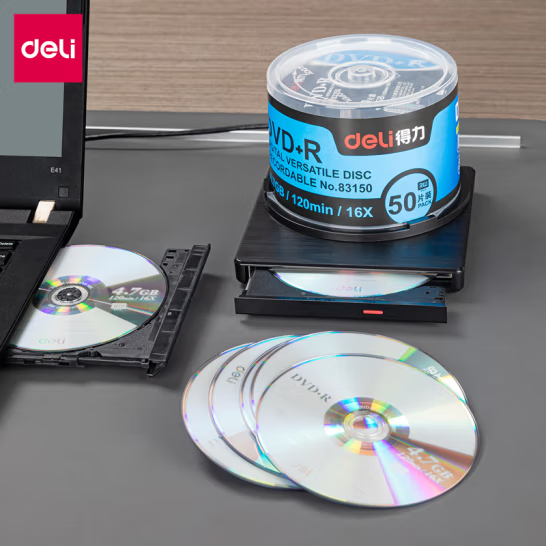 得力（deli） 83150 DVD+R 光盘\/刻录盘 16速4.7GB 办公系列 空白