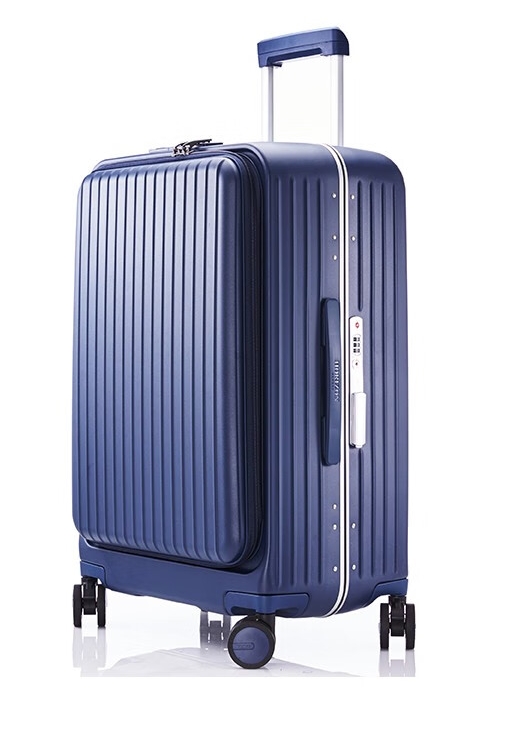 HORIZON铝镁合金拉杆箱万向轮旅行箱子行李箱铝框密码锁20寸天空蓝