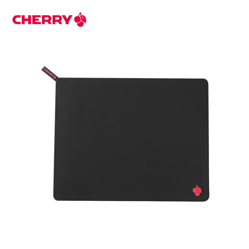 樱桃（CHERRY）鼠标垫中号 办公桌垫 键盘垫 游戏鼠标垫 高密纤维顺滑鼠标垫 黑色细面