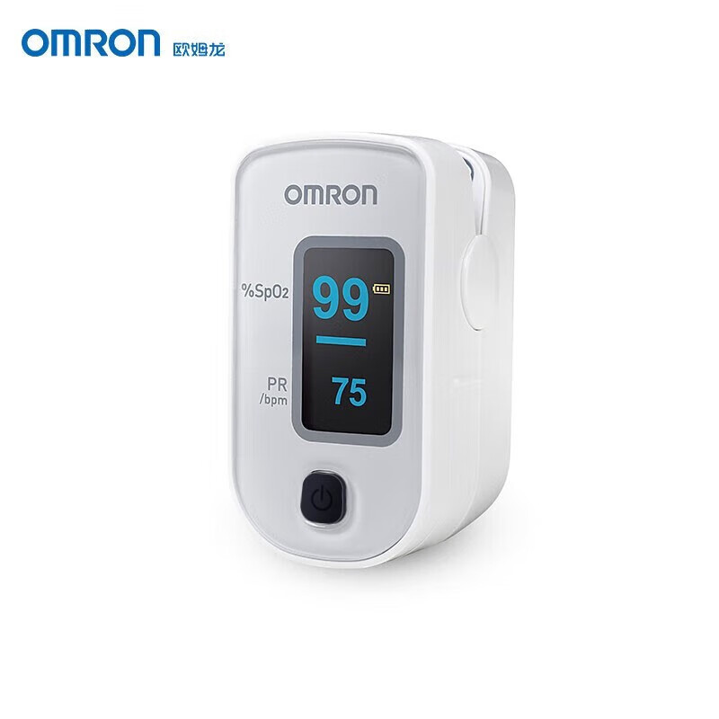 欧姆龙 血氧仪HPO-100家用指夹式脉搏血氧饱和度脉搏检测器指脉氧仪手指夹式血氧夹 HP