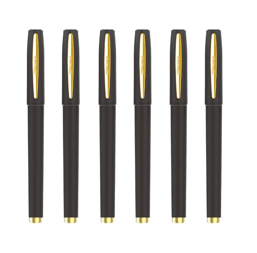 金万年(Genvana)文具1.0mm黑色中性笔大容量水笔耐磨笔头磨砂笔杆12支/盒G-1