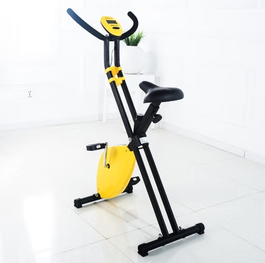 宏太健身单车 可折叠设计 占地小健身室内织带健身车X-Bike HT-02SB 黑色