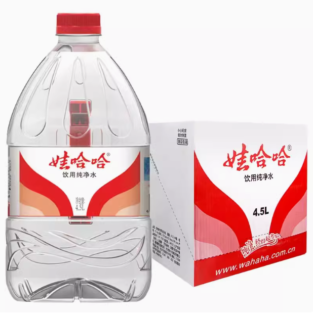 娃哈哈 纯净水饮用水 4.5L*4桶 整箱水（北京专供）